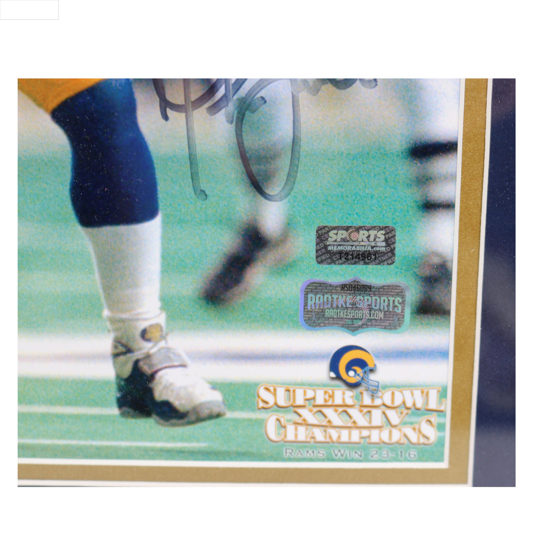 Marshall Faulk Los Angeles Rams Autographed Signed 8x10 Framed Photo Radtke 