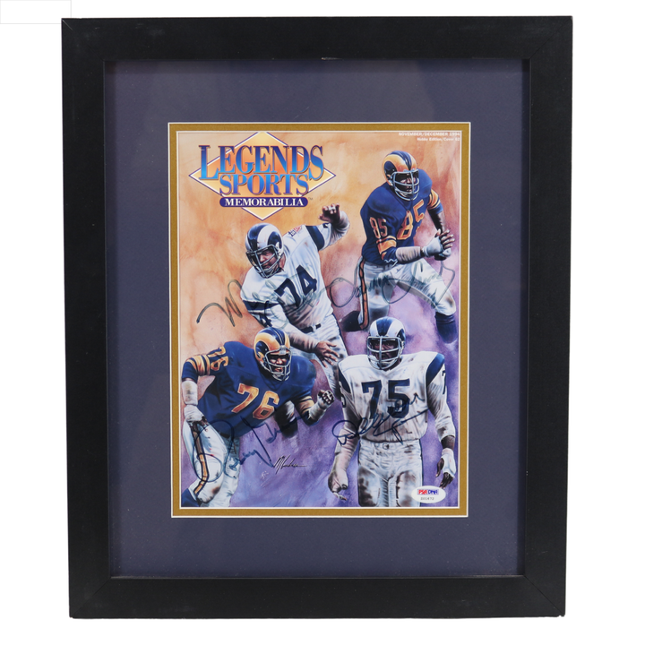 Fearsome Foursome Autographed Signed Framed Legends Sports Magazine PSA LOA