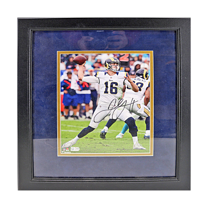 Jared Goff Los Angeles Rams Autographed Framed 8x10 Photo Fanatics Auth