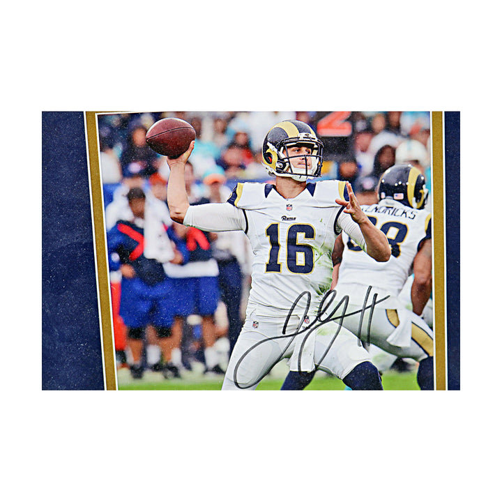 Jared Goff Los Angeles Rams Autographed Framed 8x10 Photo Fanatics Auth