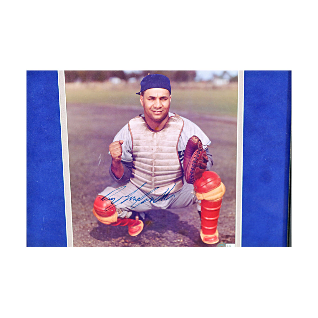 Roy Campanella Los Angeles Dodgers Autographed Framed 8x10 Photo PSA LOA