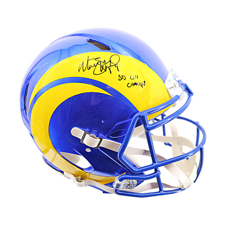Matthew Stafford Los Angeles Rams Autographed Inscribed Super Bowl Speed Authentic Helmet Fanatics Auth
