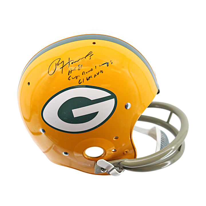 Paul Hornung Green Bay Packers Autographed Inscribed Authentic Suspension Helmet Beckett Holo