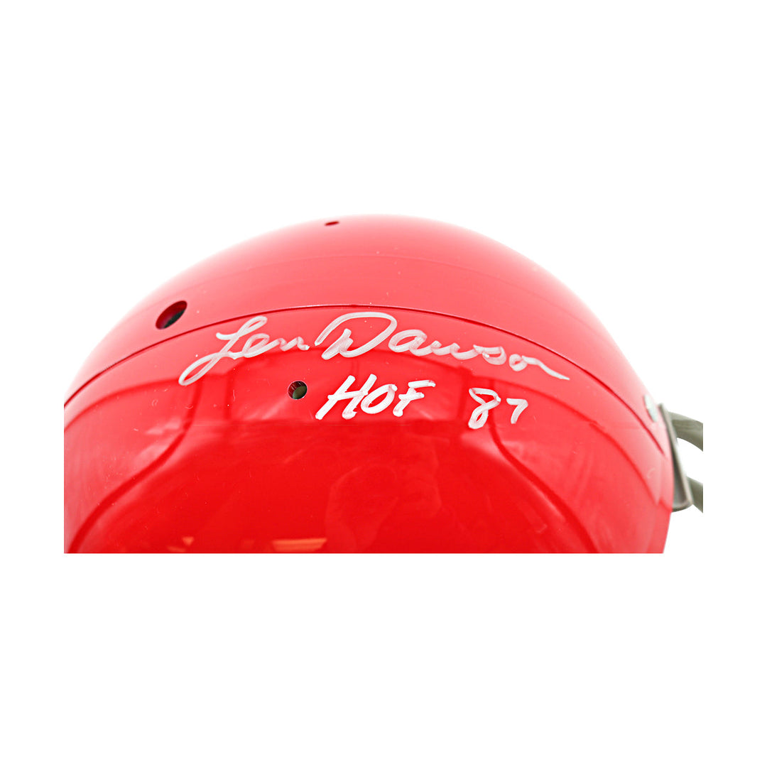Len Dawson Kansas City Chiefs Autographed Inscribed VSR-4 Proline Authentic Helmet JSA COA