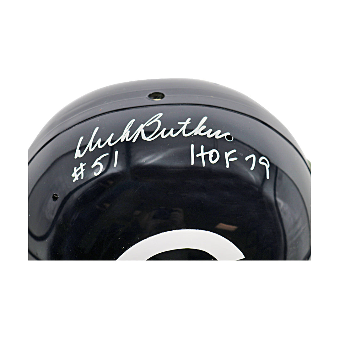 Dick Butkus Chicago Bears Autographed Inscribed Suspension Authentic Helmet JSA & PSA Holo