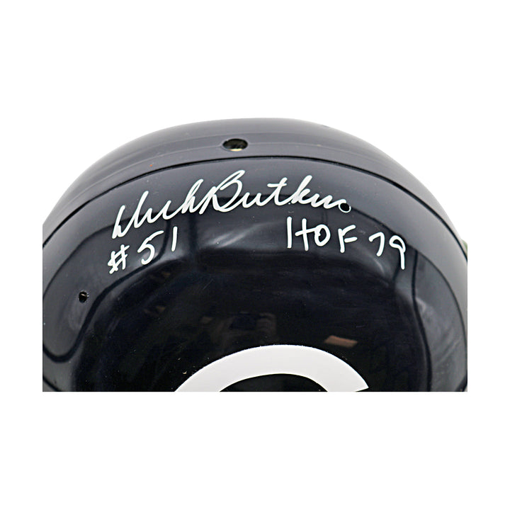 Dick Butkus Chicago Bears Autographed Inscribed Suspension Authentic Helmet JSA & PSA Holo