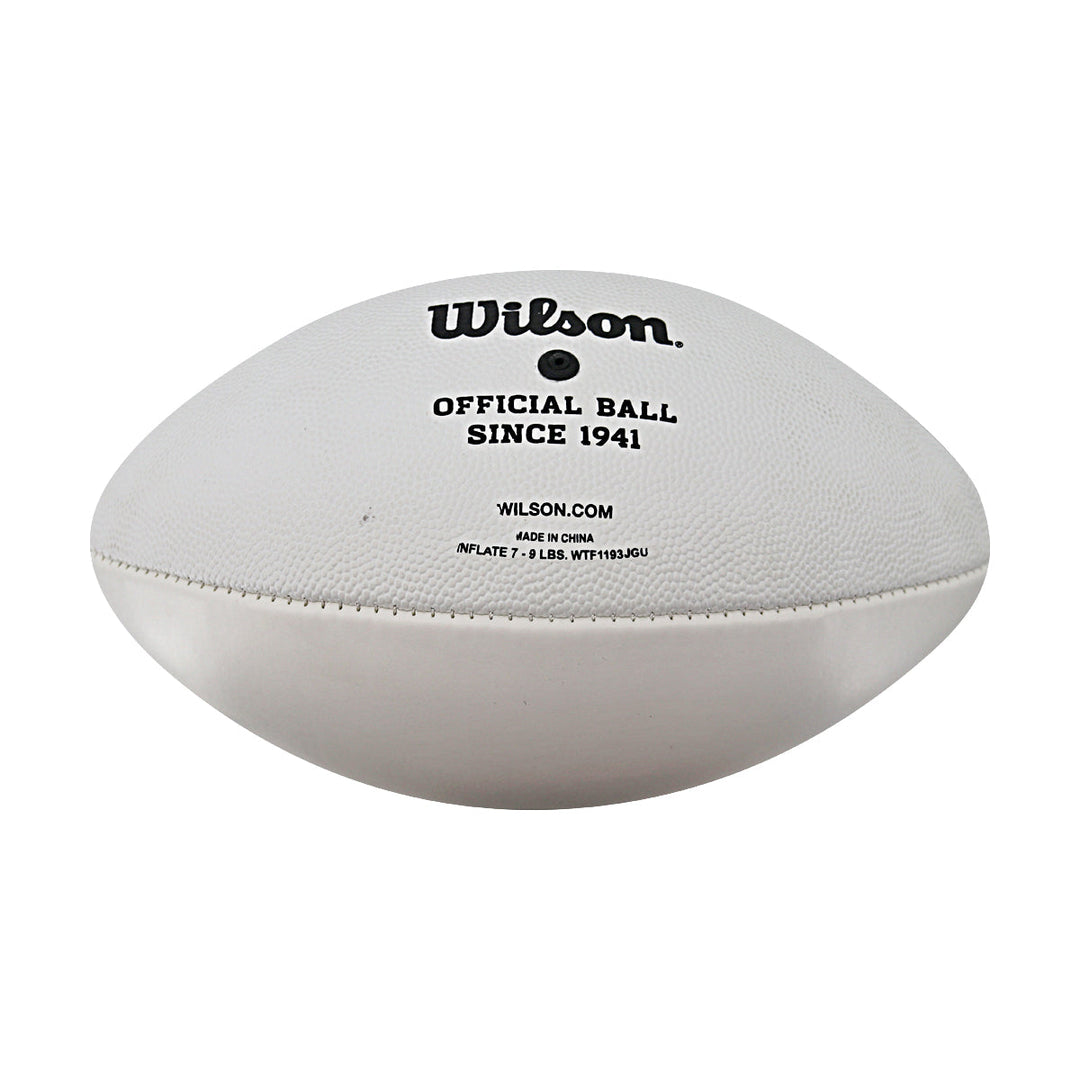 Kurt Warner Marshall Faulk Los Angeles Rams Dual Signed Inscribed White Panel Football PSA Holo