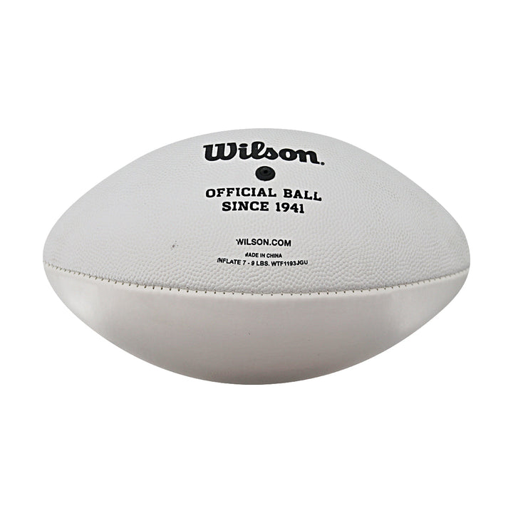 Kurt Warner Marshall Faulk Los Angeles Rams Dual Signed Inscribed White Panel Football PSA Holo