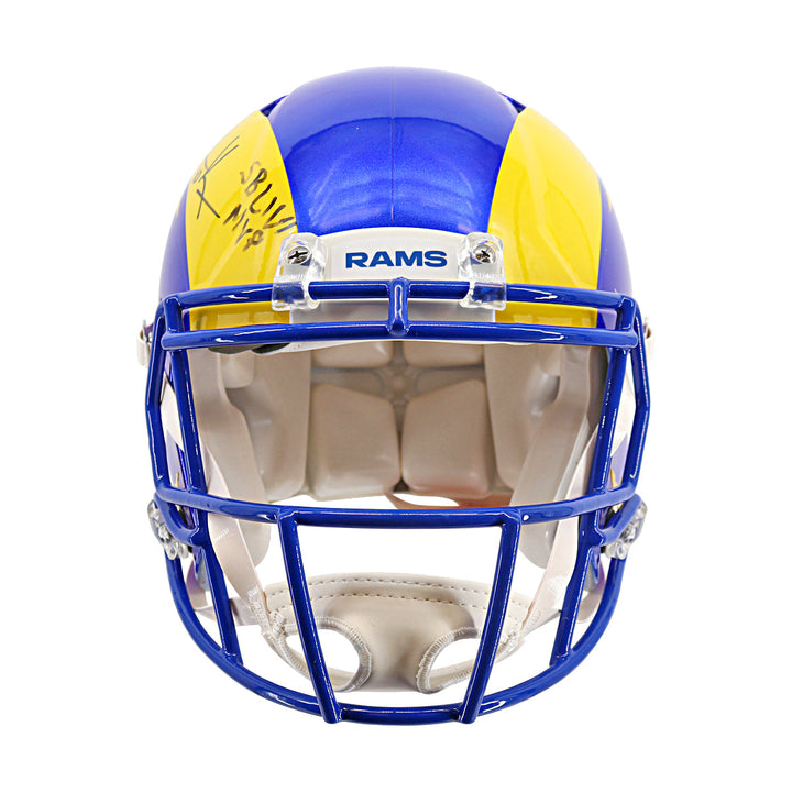 Cooper Kupp Los Angeles Rams Autographed Inscribed Speed Authentic Helmet Fanatics Auth