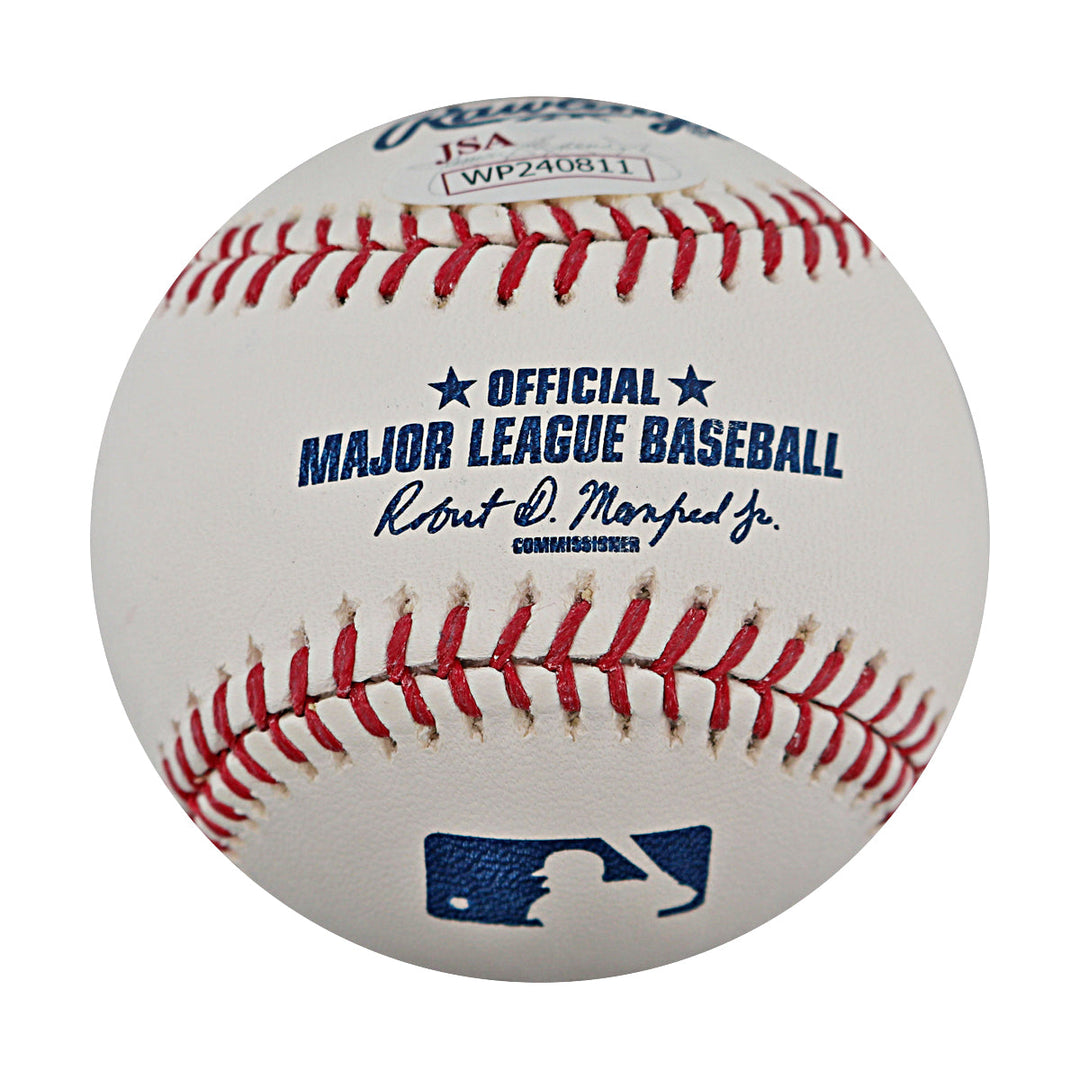 Austin Barnes Los Angeles Dodgers Autographed OMLB Baseball JSA Holo