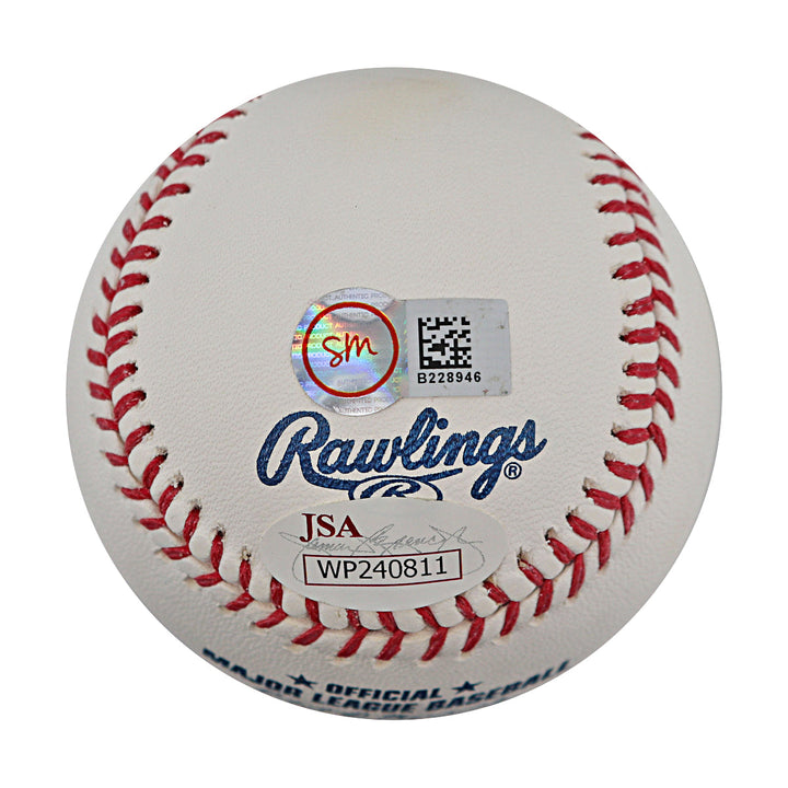 Austin Barnes Los Angeles Dodgers Autographed OMLB Baseball JSA Holo