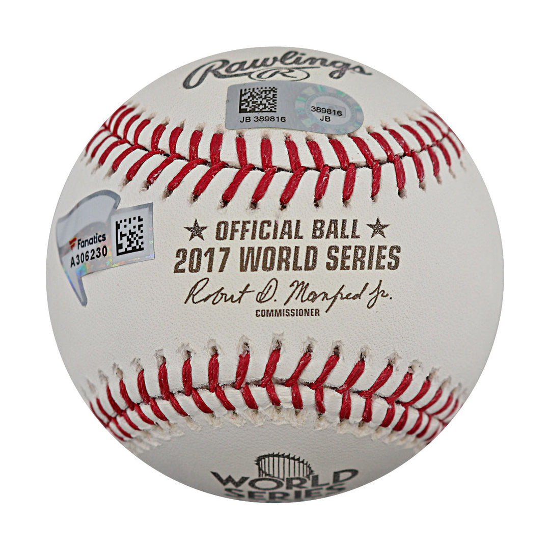 Cody Bellinger Los Angeles Dodgers Autographed 2017 World Series Logo Baseball Fanatics & MLB Auth