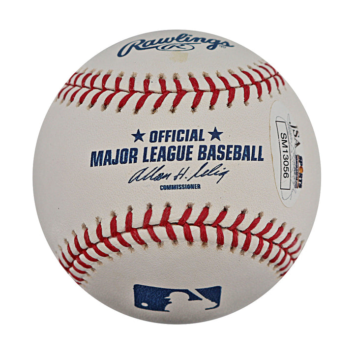Yogi Berra Don Larsen Autographed Inscribed OMLB Baseball JSA Auth