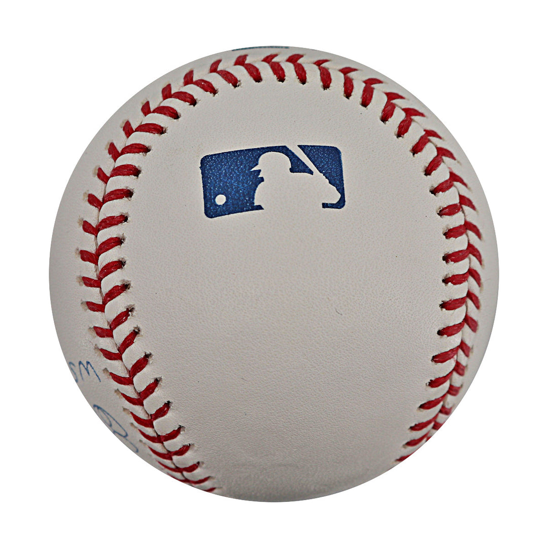 Yogi Berra Don Larsen Autographed Inscribed OMLB Baseball JSA Auth