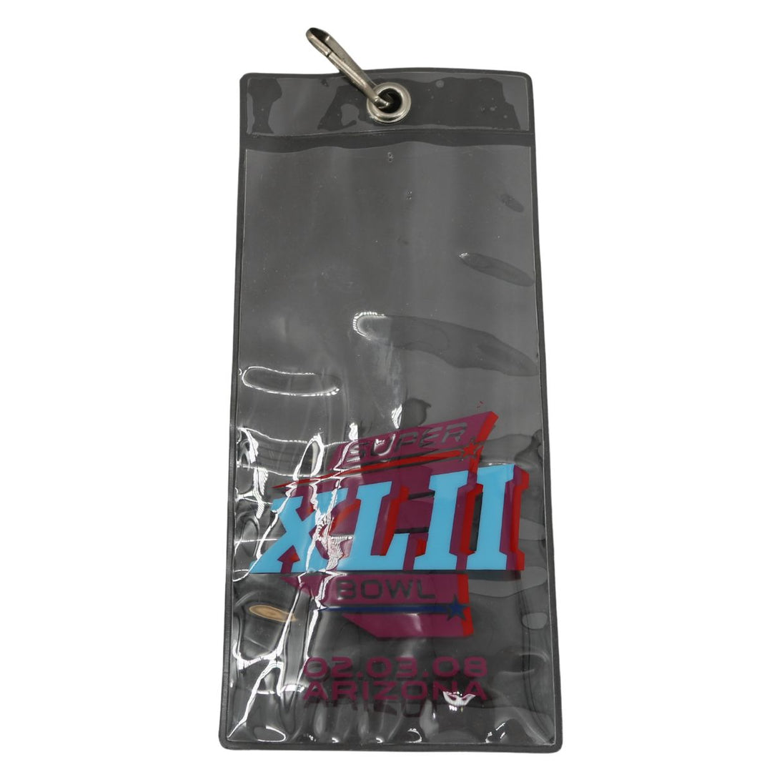 Super Bowl XLII Giants vs. Patriots Ticket, Lanyard, & Guest Guide Set
