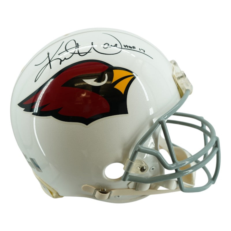 Kurt Warner Arizona Cardinals Autographed Inscribed Full-Size Replica Helmet Radtake COA/Kurt Warner COA