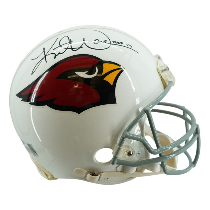 Kurt Warner Arizona Cardinals Autographed Inscribed Full-Size Replica Helmet Radtake COA/Kurt Warner COA