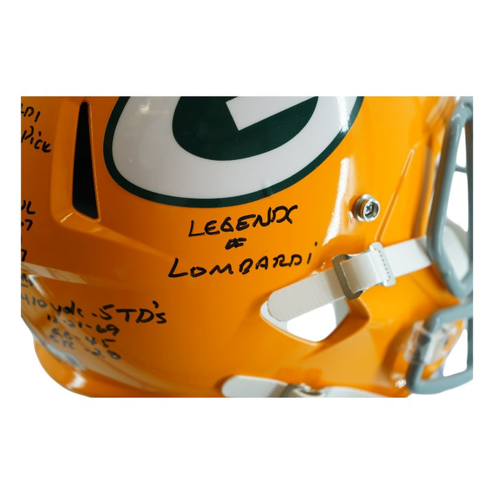 Don Horn Green Bay Packers Autographed Inscribed Full-Size Replica Helmet Beckett Auth