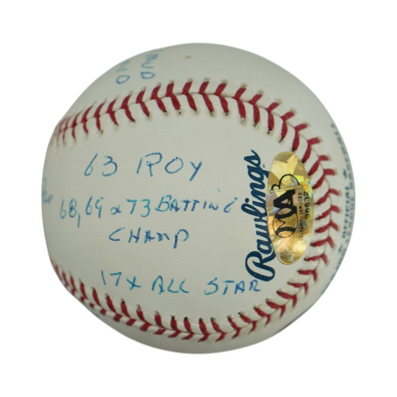 Pete Rose Cincinnati Reds Autographed Inscribed Stat OMLB Baseball SM Auth