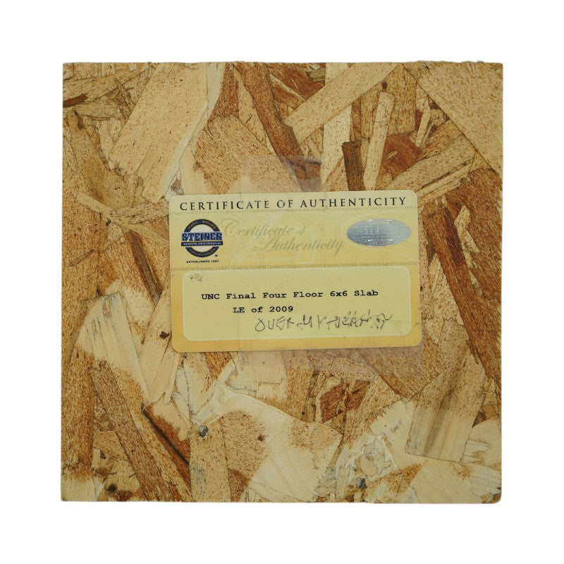 UNC Final Four Floor 6x6 Slab LE of 2009 Steiner COA