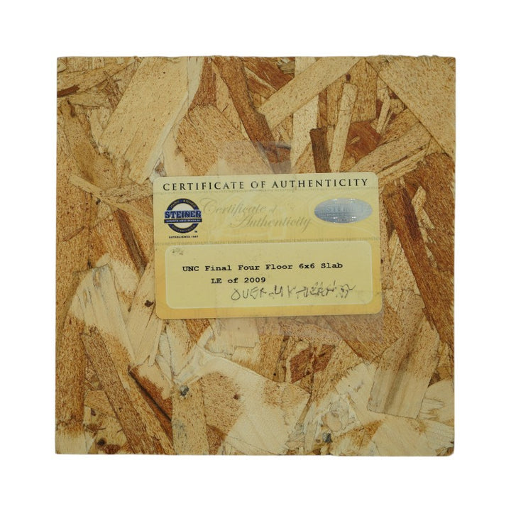 UNC Final Four Floor 6x6 Slab LE of 2009 Steiner COA