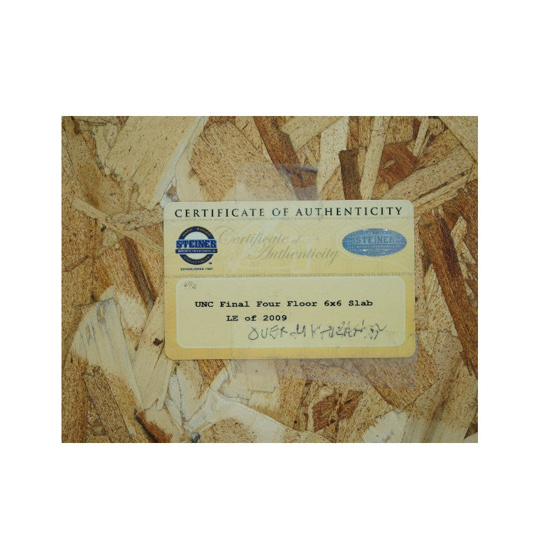 UNC Final Four Floor 6x6 Slab LE of 2009 Steiner COA