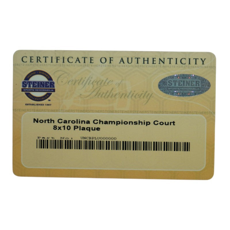 North Carolina Championship Court 8x10 Plaque Steiner Holo/COA