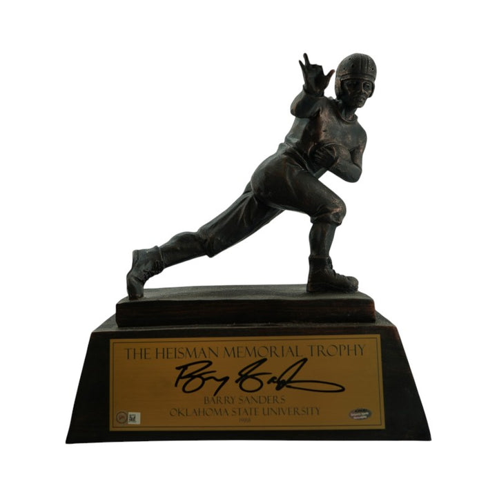 Barry Sanders Oklahoma State University Autographed Heisman Trophy Schwartz Auth
