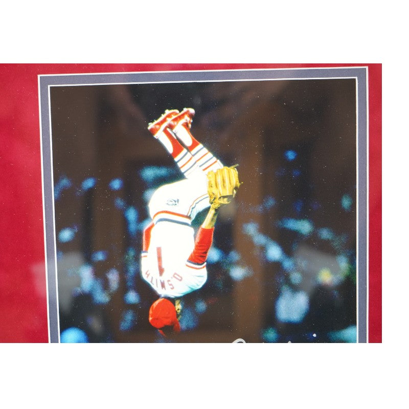 Ozzie Smith St. Louis Cardinals Autographed Framed 8x10 Photo Fanatics Holo / MLB Auth