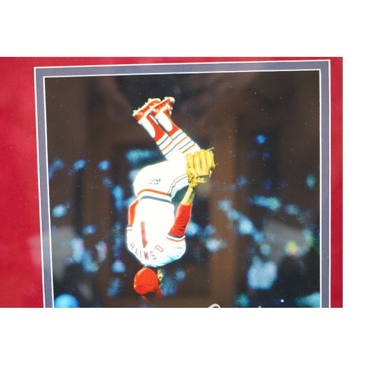 Ozzie Smith St. Louis Cardinals Autographed Framed 8x10 Photo Fanatics Holo / MLB Auth