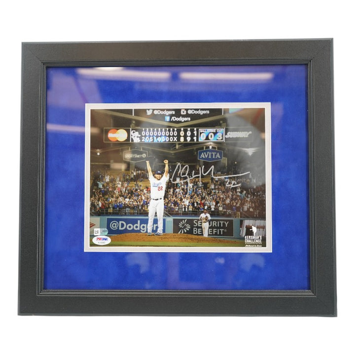 Clayton Kershaw Los Angeles Dodgers Autographed Framed 8x10 Photo PSA COA