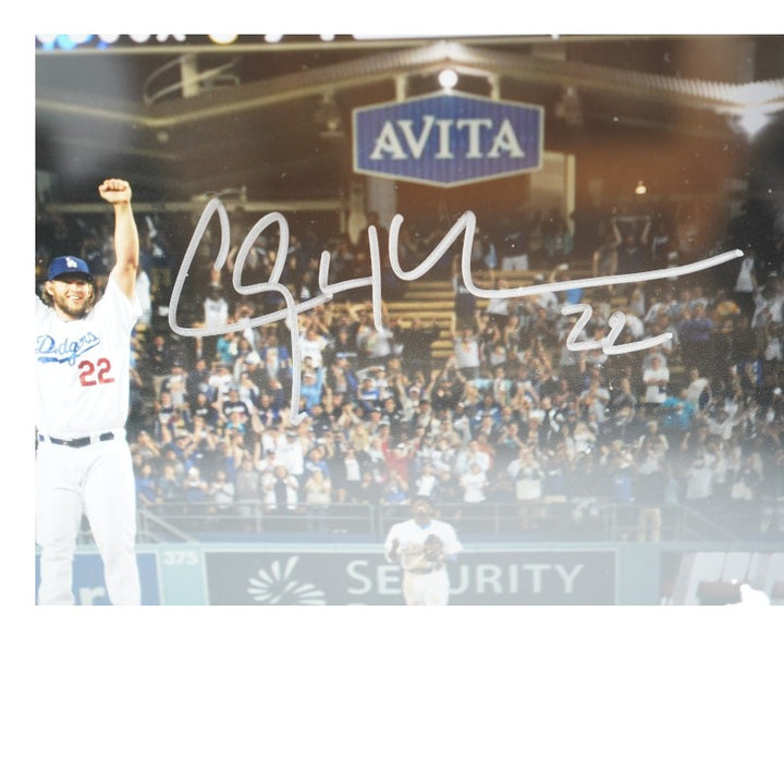 Clayton Kershaw Los Angeles Dodgers Autographed Framed 8x10 Photo PSA COA