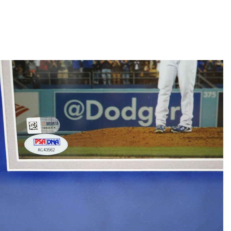 Clayton Kershaw Los Angeles Dodgers Autographed Framed 8x10 Photo PSA COA