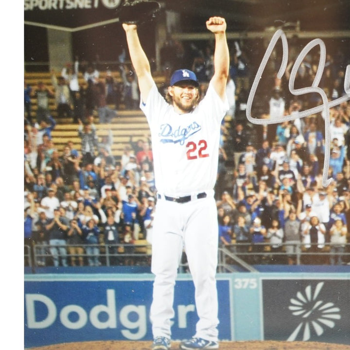 Clayton Kershaw Los Angeles Dodgers Autographed Framed 8x10 Photo PSA COA
