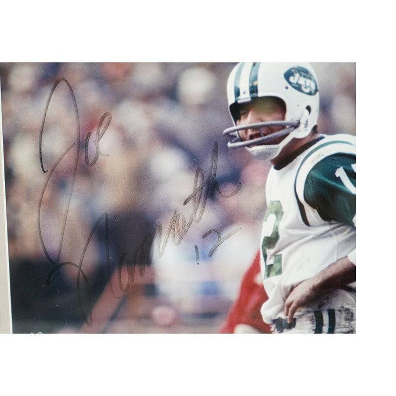 Joe Namath New York Jets Autographed Framed 8x10 Photo SM COA/ Namath Holo