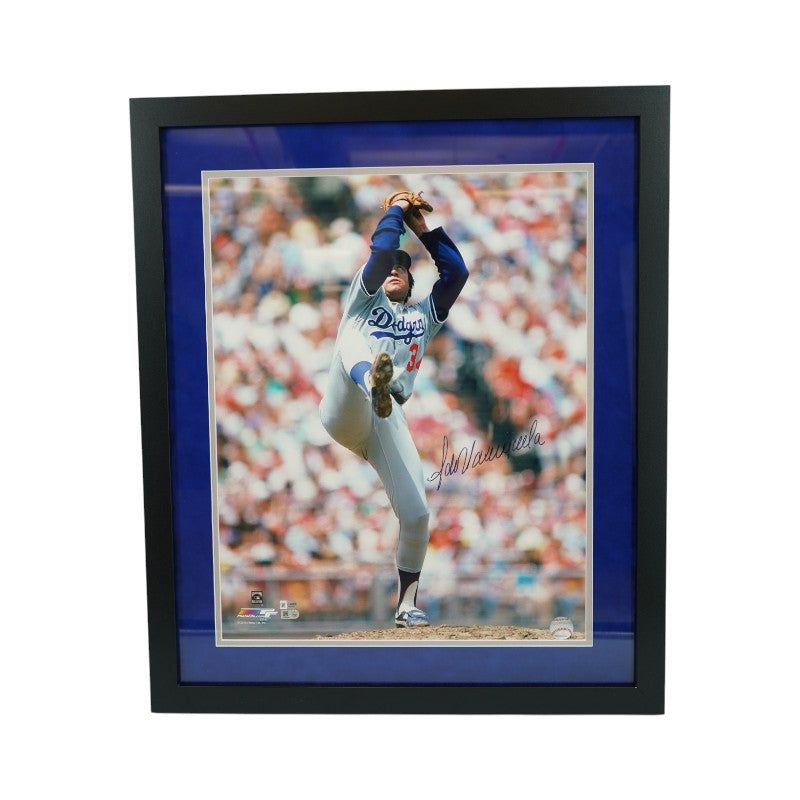Fernando Valenzuela Los Angeles Dodgers Autographed Framed 16x20 Photo MLB Auth
