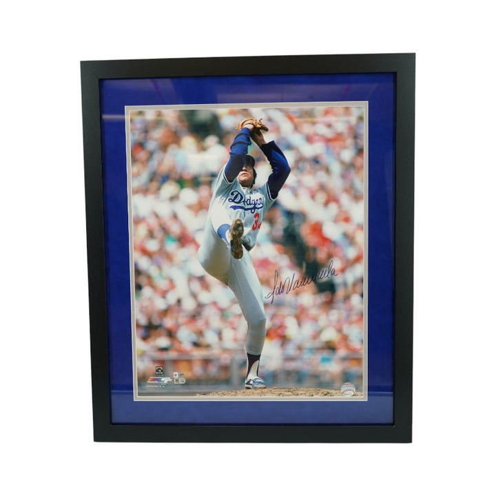 Fernando Valenzuela Los Angeles Dodgers Autographed Framed 16x20 Photo MLB Auth