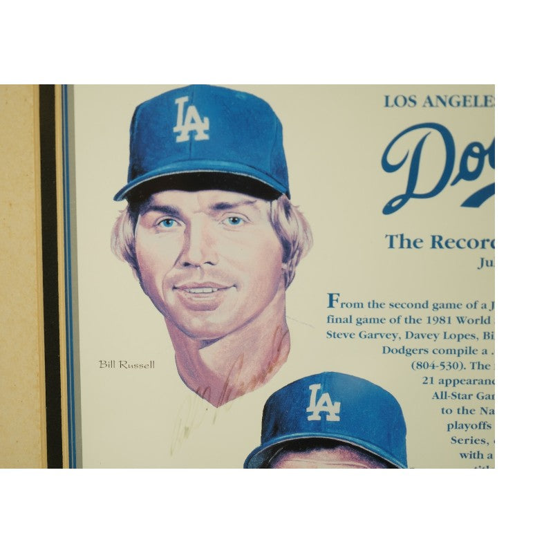 Russell Cey Lopes Garvey Los Angeles Dodgers Autographed 8x10 Photo Upper Deck Holo