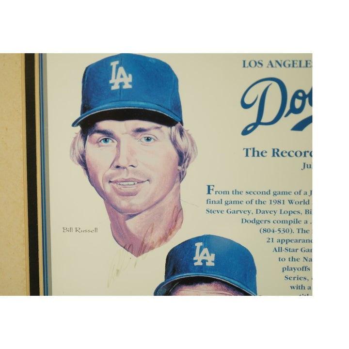 Russell Cey Lopes Garvey Los Angeles Dodgers Autographed 8x10 Photo Upper Deck Holo