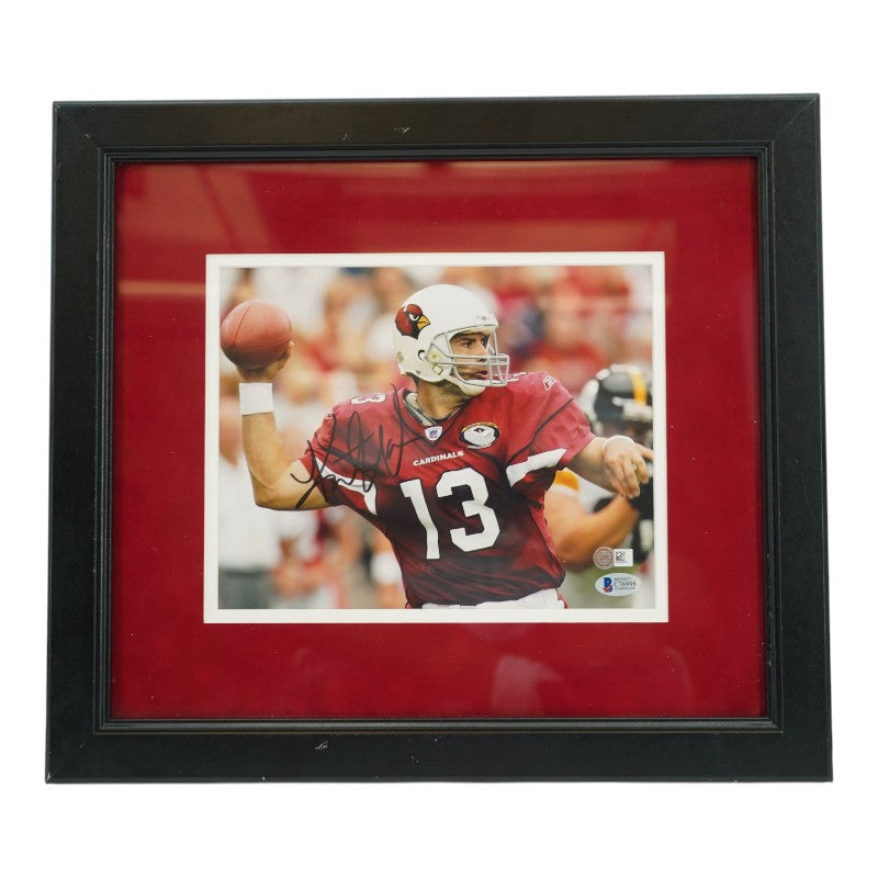 Kurt Warner Arizona Cardinals Autographed Framed 8x10 Photo Beckett Auth