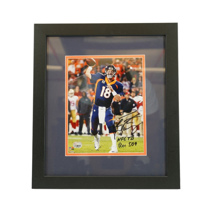 Peyton Manning Denver Broncos Autographed Inscribed 8x10 Photo Fanatics Auth
