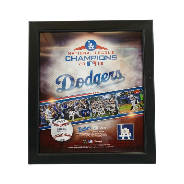 Los Angeles Dodgers Framed 2018 NLCS Baseball Relic MLB AUTH