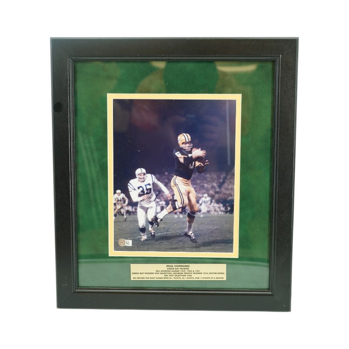 Paul Hornung Green Bay Packers Autographed Framed 8x10 Photo SM COA