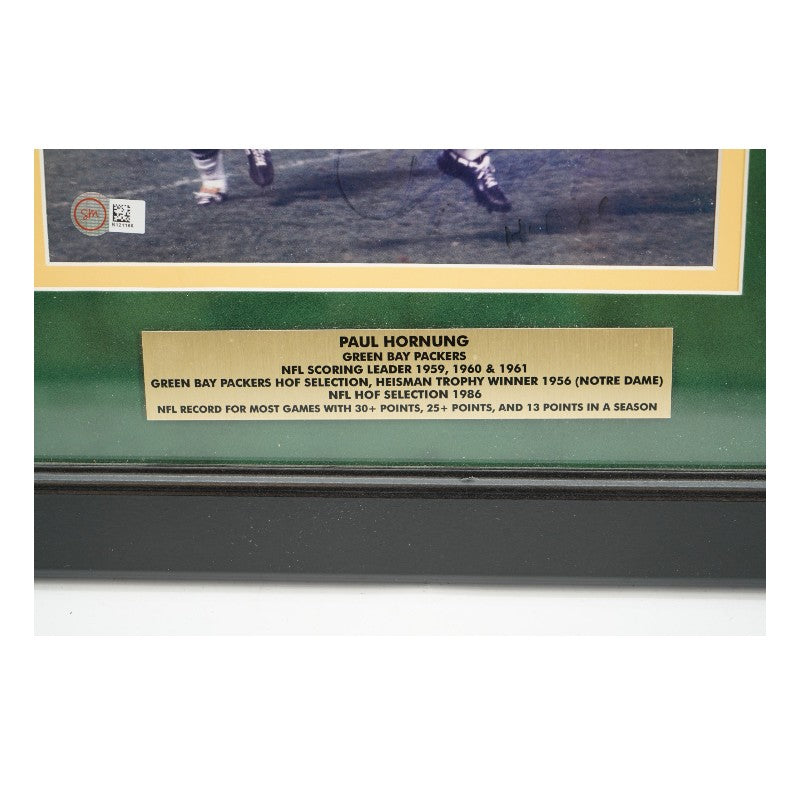 Paul Hornung Green Bay Packers Autographed Framed 8x10 Photo SM COA