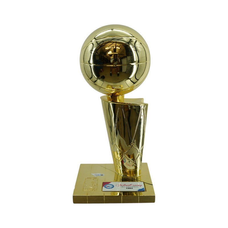 Julius Erving Philadelphia 76ers Autographed Mini Replica Larry O'Brien Trophy Fanatics Auth