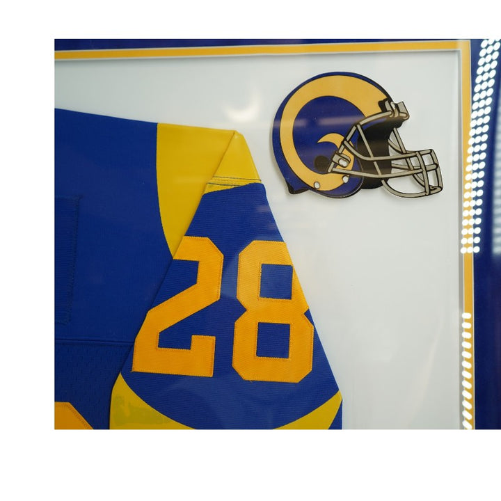 Marshall Faulk Los Angeles Rams Autographed Inscribed Framed Jersey Fanatics Auth
