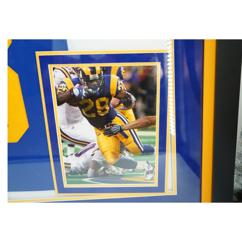 Marshall Faulk Los Angeles Rams Autographed Inscribed Framed Jersey Fanatics Auth