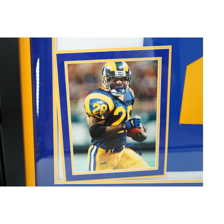 Marshall Faulk Los Angeles Rams Autographed Inscribed Framed Jersey Fanatics Auth