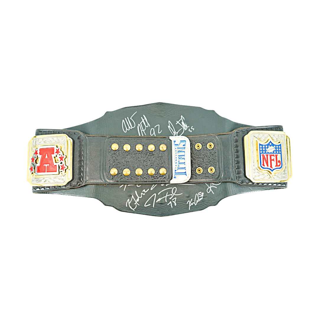 2007 Tennessee Titans Team Signed Championship Wrestling Belt JSA LOA