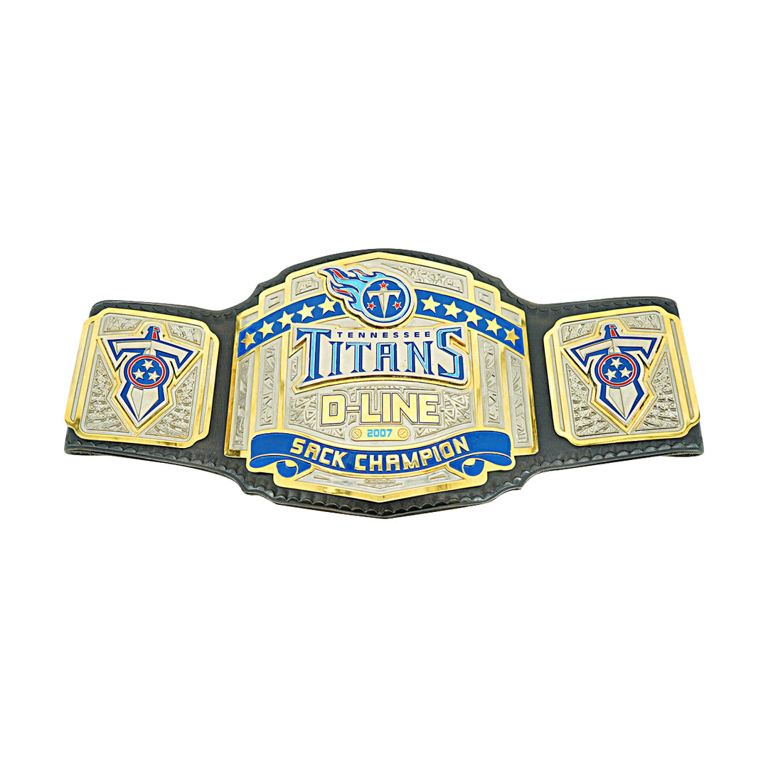 2007 Tennessee Titans Team Signed Championship Wrestling Belt JSA LOA